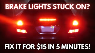 Brake lights stuck on? Ford Fusion Brake Light Switch Replacement (Easy fix!)