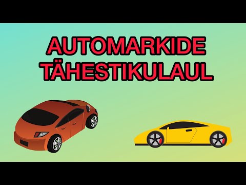Automarkide tähestikulaul | Auto laul 🚘 | CAR names Kids Alphabet Song | LASTELAULUD