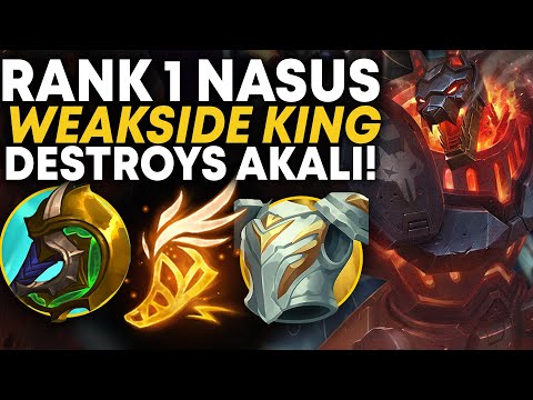 Rank 1 Nasus Weakside Warrior Destroys Akali Mid! ft. Alphari | Carnarius | Level 1 To Challenger