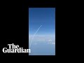 Footage Captured By Plane Passenger Shows Artemis Launch From Air