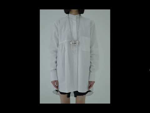 Korean-style Loose-fit Stand-up Collar Shirt