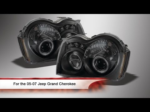 05-07 Jeep Grand Cherokee LED Halo Projector Headlights