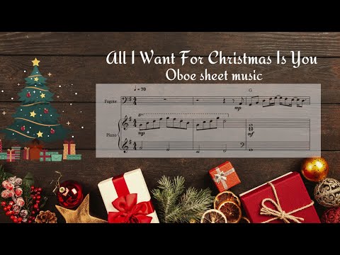 🎁 All I Want For Christmas is You - Mariah Carey - Bassoon with play along and sheet music 🎁