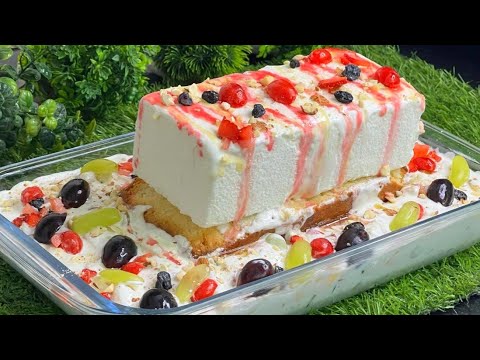Hyderabadi Sunrise Pudding Recipe| Wedding Special Ice Cream Sweet | Fruits Cream 🍨