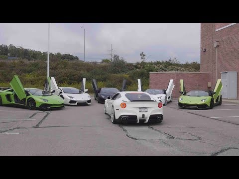 Ferrari F12 trollt 5 Lamborghinis (episches Drehzahlgefecht)