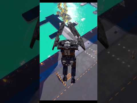 Big jaeger mech slams ragdoll bob into ground trail-makers