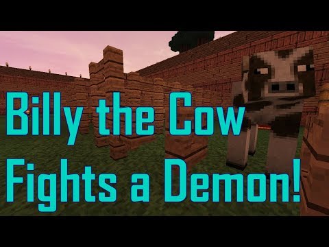 Billy the Cow vs Demon in Minecraft!