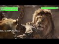 The Lion King 2019 Wildebeest Stampede Hyena Chase With Healthbars 1 2 400 Subscribers Special