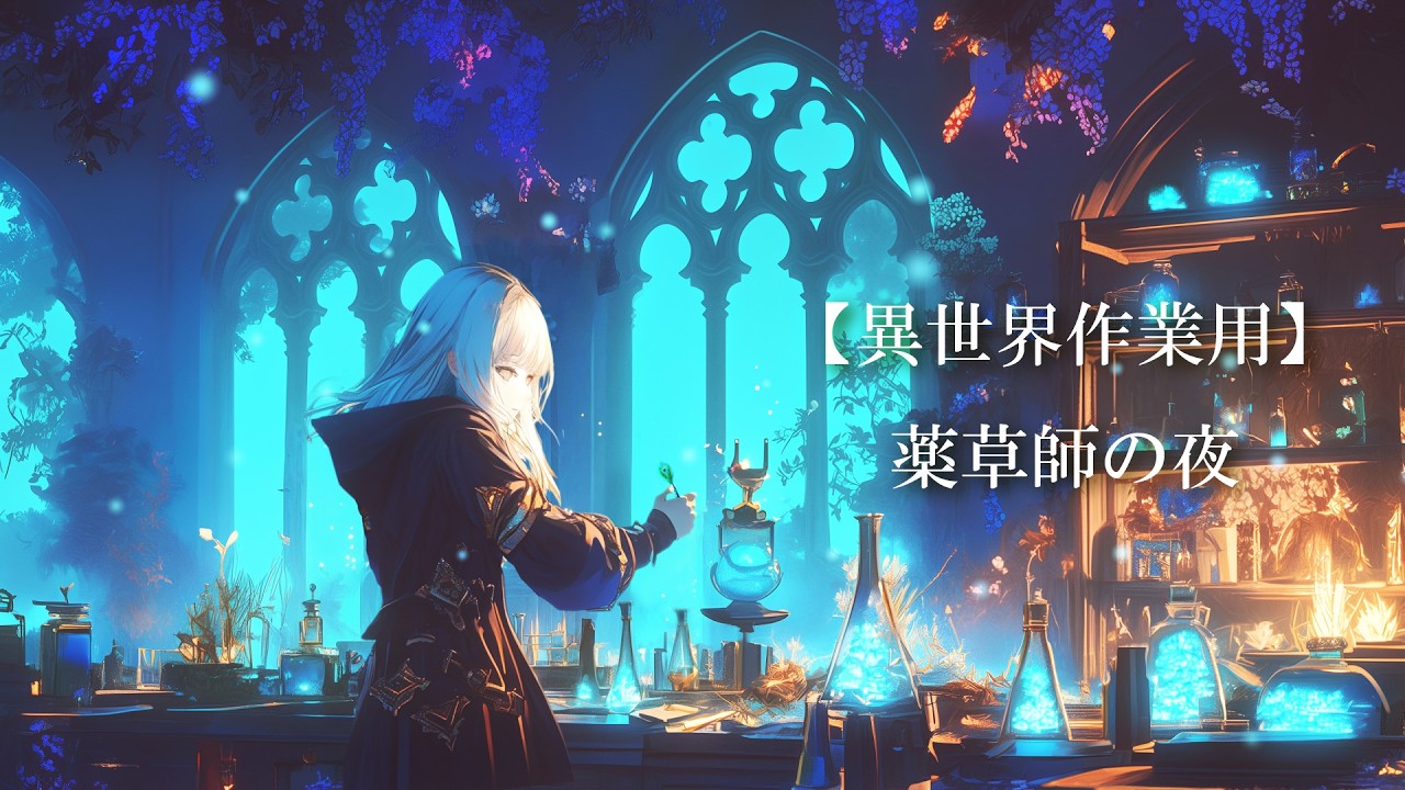 【作業用BGM】辺境の村の薬草師が、静かな夜に薬を調合する時に聴くケルト音楽【集中・睡眠・ASMR】夜の魔法薬工房 | 心を落ち着かせるケルトBGM | 作業用・読書用ファンタジーアンビエント