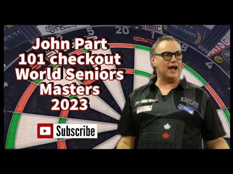 John Part - 101 checkout - World Seniors Master's #johnpart #loxley #darts #dartslive #dartsreviews