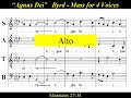 William Byrd - Mass for Four Voices - Agnus Dei - Alto