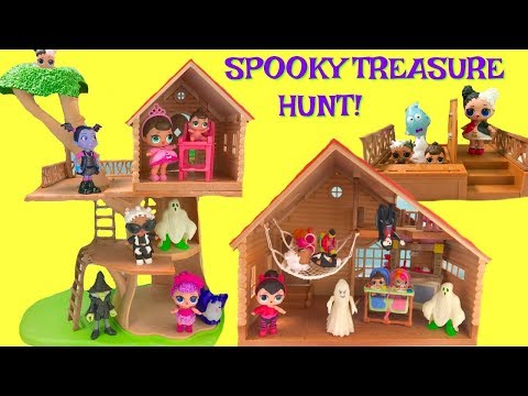 Vampirina & LOL Suprise Dolls Halloween Tree House Cabin Treasure Hunt