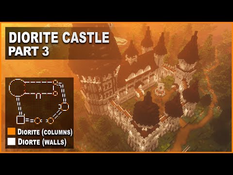 Stevler - Minecraft: How to build a Medieval Diorite Castle | Tutorial [PART 3]
