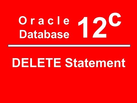 Oracle Sql Plsql 12c Tutorial 13 Delete Statement