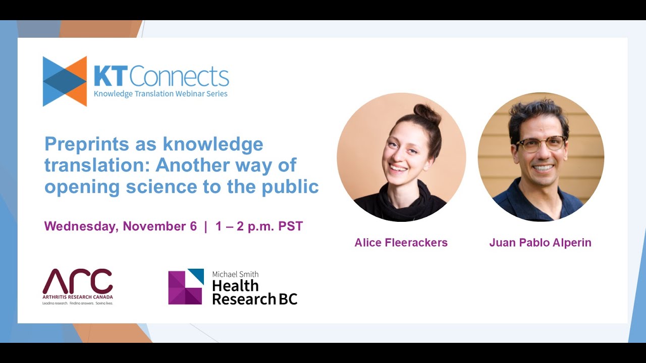 KT Connects | Preprints as knowledge translation: Another way of opening science to the public