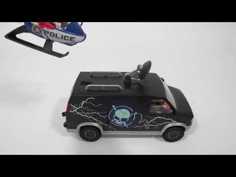 Playmobil City Action Polizei Helikopter Wilde Verfolgungsjagd der Diamantenräuber + Unboxing 70575
