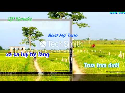 Quê Tôi - Karaoke - Beat Thùy Chi hạ Tone