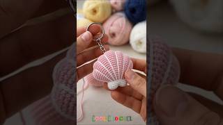 Cute Crochet seashell Keychain 😍💖 #crochet #crochetpatterns #handmade #shorts