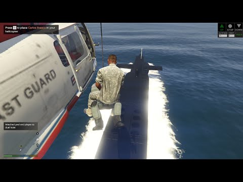 GTA 5 LSPDFR Coast Guard Rescues a Sailor from a Submarine