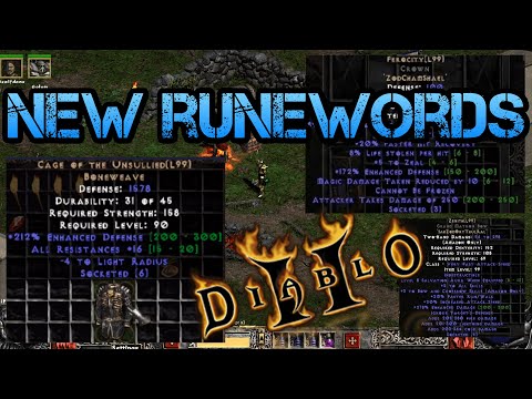 NEW UNIQUES and RUNEWORDS for PD2 S4 - Quick Overview!  (Diablo2)