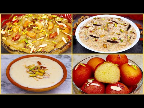 4 Traditional Pakistani Dessert Recipes For Eid, Sheer Khurma, Firni, Gulab Jamun, Suji Ka Halwa