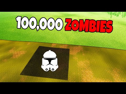 1,000 Clone Troopers VS 100,000 ZOMBIE ARMY!? - UEBS: Star Wars Mod