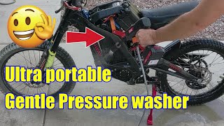 Ultra-portable Fast and Gentle pressure washer for Bikes, Cars and motorcycles by EAFC