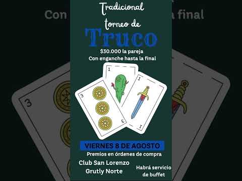 Viernes 08/08/25. 22 hs. Grutly, Prov. de Santa Fe. #locosxeltruco #truco #trucoargentino