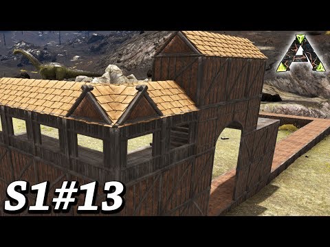 ARK BUILDING A WALL AND ALPHA HUNTING!! Ark Survival Evolved Ragnarok Gameplay Ep 13