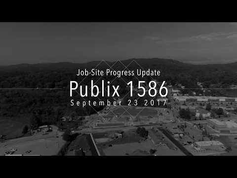Drone Based Construction Progress Update Publix 1586 Hendersonville, NC Update 9-23-17