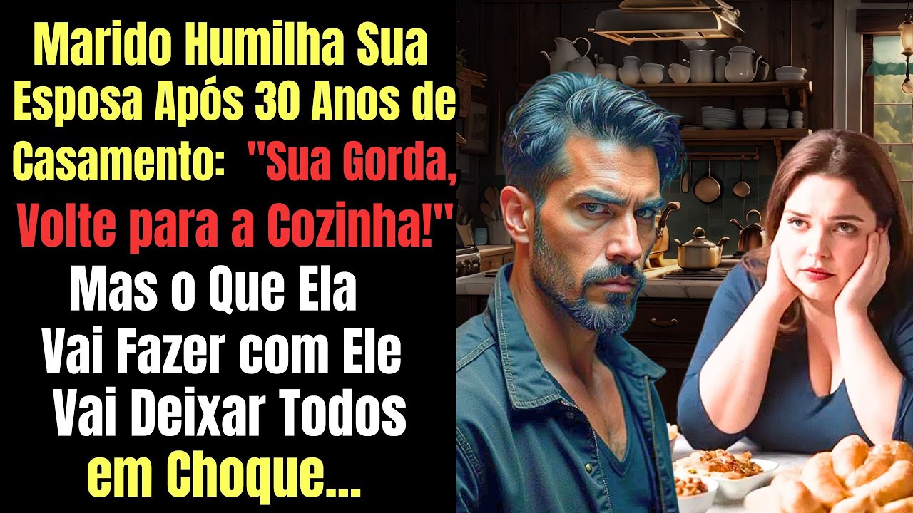 Marido Humilha Sua Esposa Após 30 Anos de Casamento Sua Gorda, Volte para a Cozinha! Mas o Que...