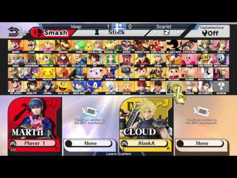 Rogasmash #66 - Vesp (Marth) vs Scarlet (ZSS / Cloud) - Losers