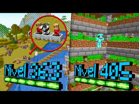 FIZ UMA FARM GIGANTE DE XP UTILIZANDO BATATAS (nível de XP = tamanho da borda)