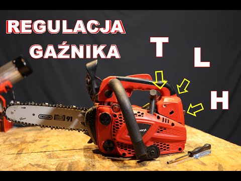 Regulacja gaźnika w chińskiej pilarce na słuch bez obrotomierza Jak ustawić gaźnik Pilarka spalinowa