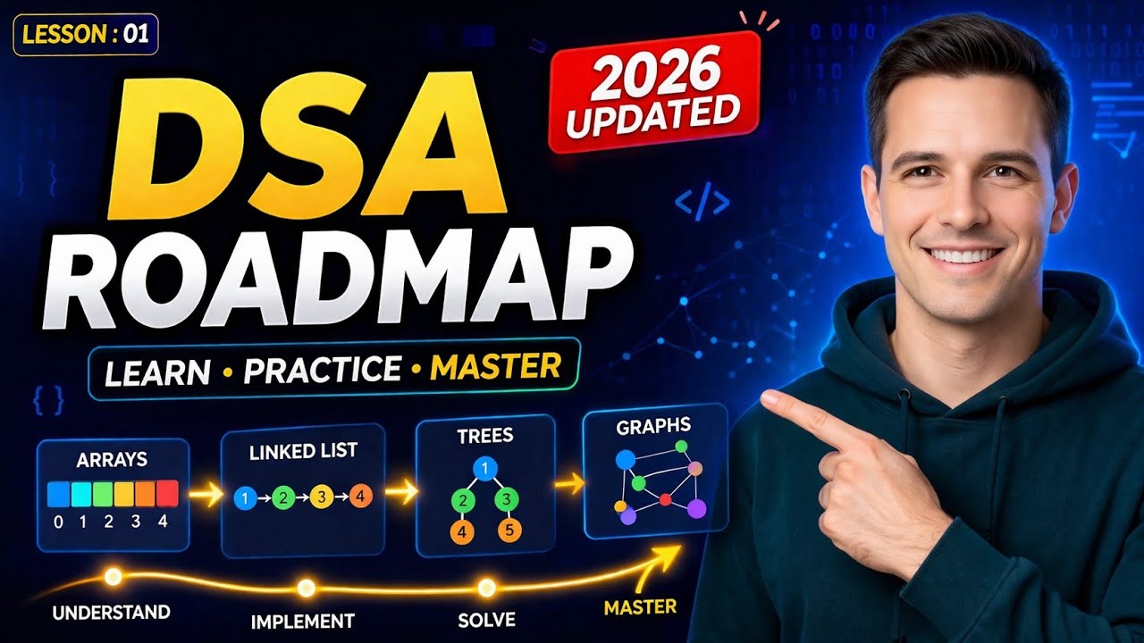 DSA Roadmap 2026: Master Data Structures & Algorithms in C (Complete Beginner Course)