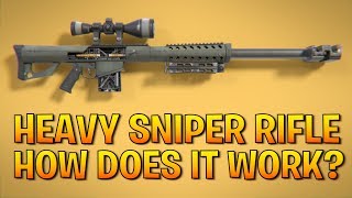 How does the FORTNITE HEAVY SNIPER RIFLE work?