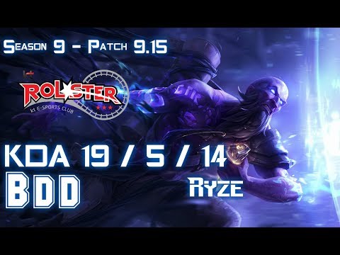 KT BDD RYZE vs IRELIA Mid - Patch 9.15 KR Ranked