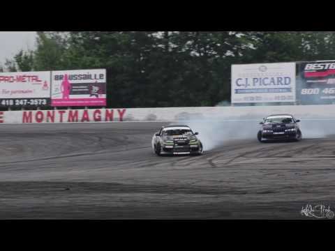 Kevin Morin Leading Brad Carlton - Formula Drift Canada Round 2 2015