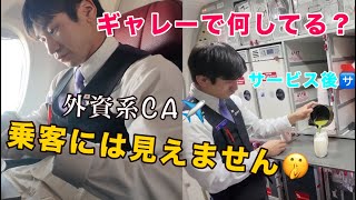 【CAの休憩】    乗客には見えないCAってギャレーで何してるの？