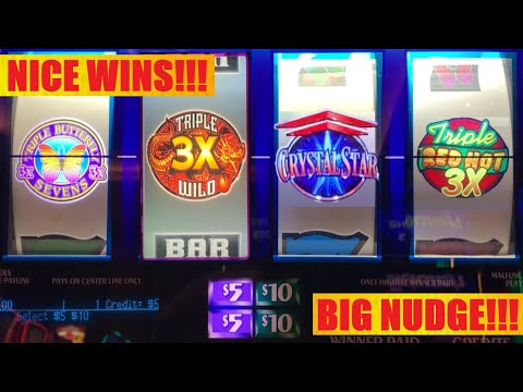 NICE WINS! Crystal Star Deluxe + Triple Butterfly 7s + Triple Red Hot 7's+ Triple Wild Dragon slots!