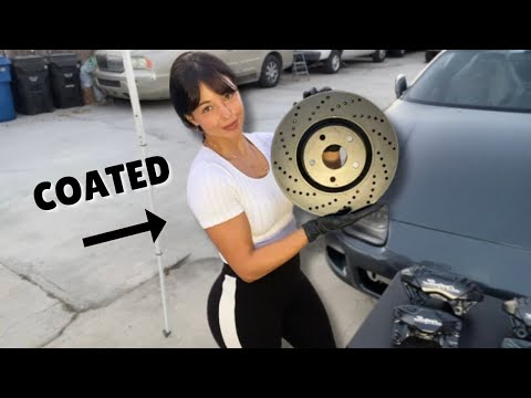 I coated the rotors with Permatex... **Rust Treatment**