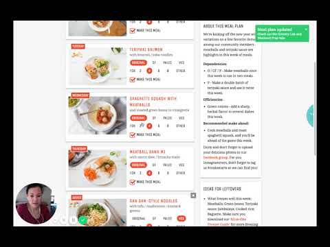 Cook Smarts Meal Plan Menu | Week of 1/1/18