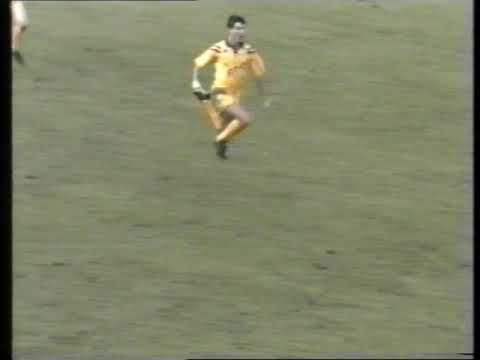 Chris Withe with a trademark free kick and "chicken" celebration against Preston in 1992