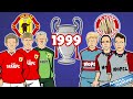 🏆1999 Champions League Final: The Cartoon!🏆 Manchester United vs Bayern Munich (Goals Highlights)