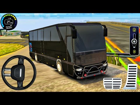 Real Uphill Bus Drive 3D Simulator - Offroad Coach Bus Driving 2025 - Android Gameplay