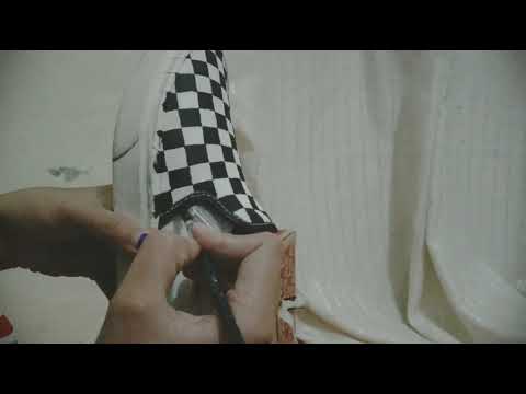 faded checkered vans