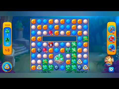 фишдом 2023  #  11034 уровень - прохождение без бустеров # Fishdom,   11034  level - no Boosters.