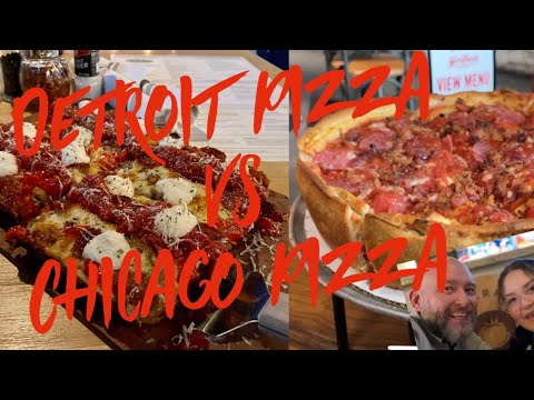 Detroit Pizza vs Chicago Pizza Klavon's vs Giordano's Detroit Style vs Chicago Style Competition