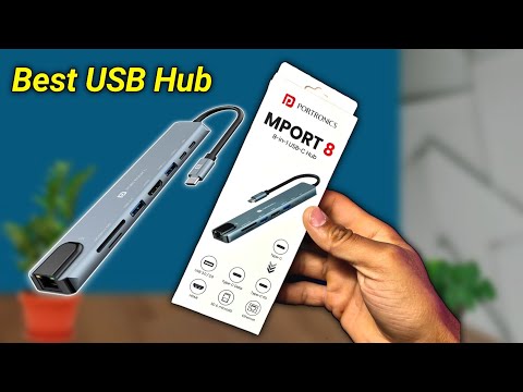 Portronics M Port 8 USB Hub & 8 in One USB C Type Hub / Best USB Hub for Laptop or Computer