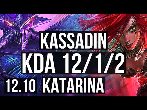 KASSADIN vs KATA (MID) | Rank 3 Kassadin, Quadra, 12/1/2, Legendary, Rank 12 | TR Challenger | 12.10